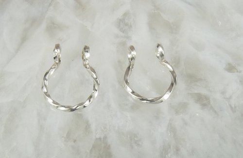 Faux Septum Ring, Sterling Silver or gold filled nose ring-Fake Nose Ring