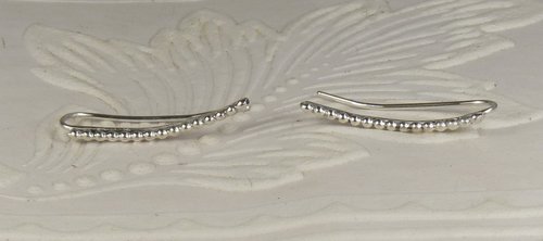 Ear Climber,  Sterling Silver Earring,  Bead earring