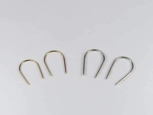 Arc Earrings, U earrings,Open hoop earrings, Gold Arc Earrings or Sterling Silver