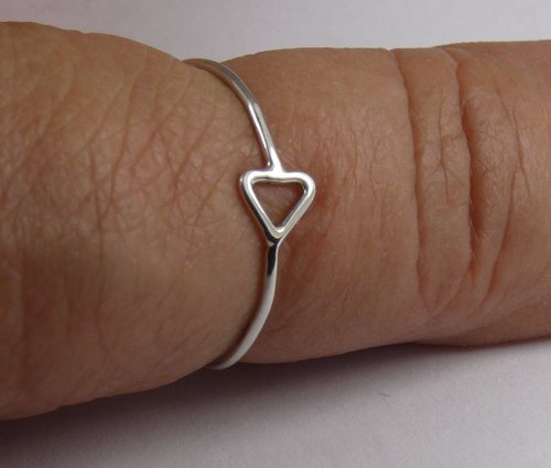 Triangle ring, Minimal Ring ,Geometric Sterling Silver Ring