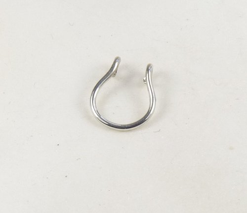 Septum Ring, Sterling Silver Nose Ring-Faux Nose Ring-Sterling silver 16 gauge wire