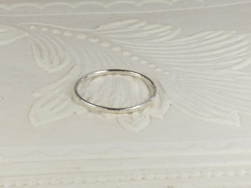 Stacking Rings, Thumb  ring,Sterling Silver Ring-Silver Hammered and smooth Ring-Band Ring