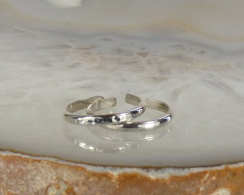 Toe Ring-Sterling Silver Toe ring- Smooth or hammered Toe Ring-Body Jewelry