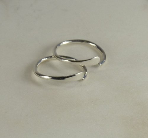 Sleeper Earrings, Tiny Hoops,Sterling Silver Hoop Earrings 20 gauge wire