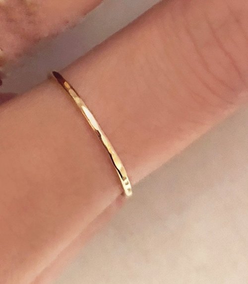 Gold Stack ring,Skinny Ring, 20 gauge, Minimalist ring, Boho Style