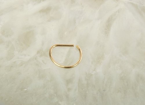 Septum Ring- gold nose ring-22 or 20 gauge Ring-lightweight  ring ,Thin ring