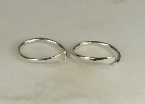 Sleeper Earrings, Tiny Hoops,Sterling Silver Hoop Earrings 20 gauge wire
