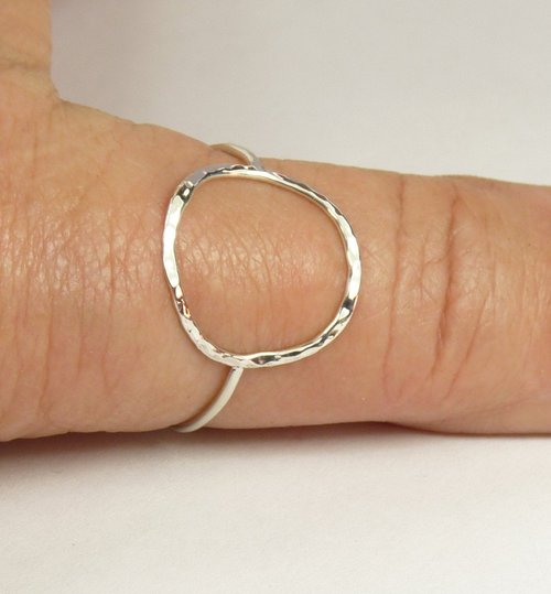 Karma Circle ring, 18 gauge Sterling silver, Handmade