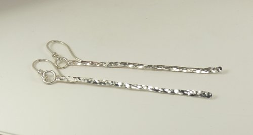 Drop Earrings, 2 inch Sterling Silver Earrings,Dangle Earrings