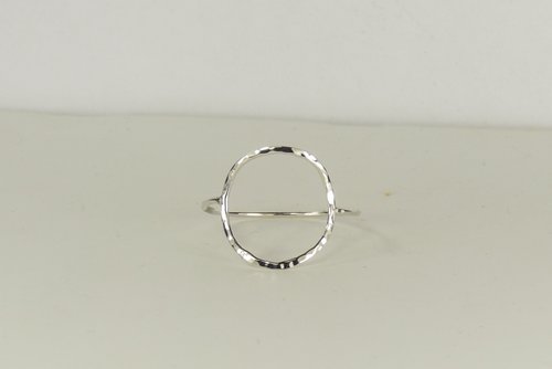 Karma Circle ring, 18 gauge Sterling silver, Handmade