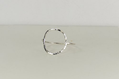 Karma Circle ring, 18 gauge Sterling silver, Handmade