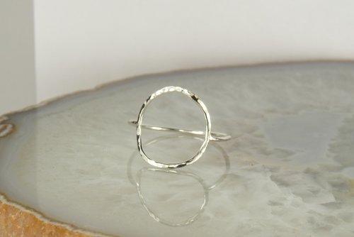 Karma Circle ring, 18 gauge Sterling silver, Handmade