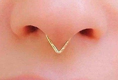 Septum Ring-14 kt goldfill or Sterling Silver nose ring-Nose Ring-lightweight  ring
