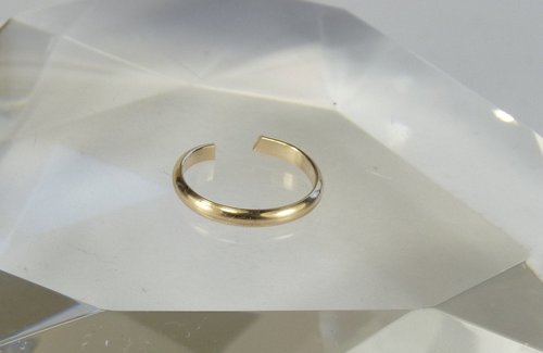 Toe Ring, 14 gauge Half Round wire, Smooth Gold filled toe ring