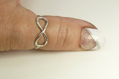 Infinity ring, Thumb Ring, Sterling Silver Midi Ring