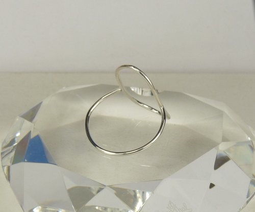 Oval Ring, 16 Gauge,Open Oval Ring, Sterling Silver ring