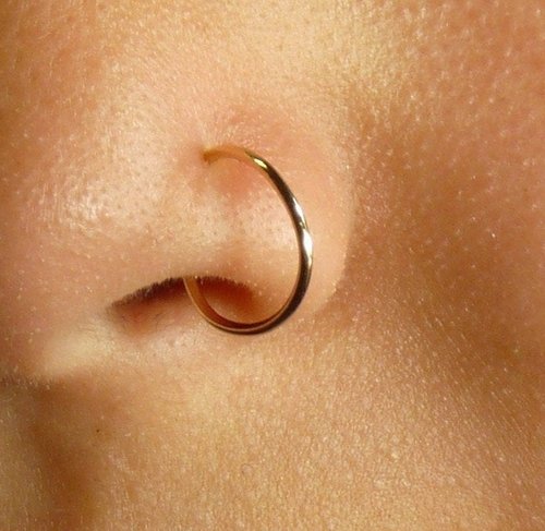 Nose Ring,Faux, Gold Filled or Sterling Silver,  20 gauge wire