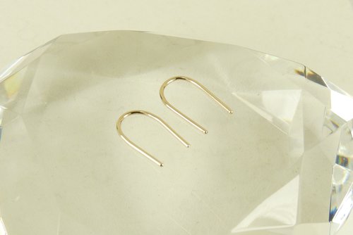 Arc Earrings, U earrings,Open hoop earrings, Gold Arc Earrings or Sterling Silver