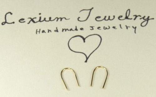 Arc Earrings, U earrings,Open hoop earrings, Gold Arc Earrings or Sterling Silver