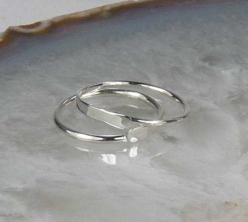 Sleeper Earrings, Tiny Hoops,Sterling Silver Hoop Earrings 20 gauge wire