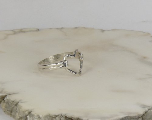 Thumb Ring//Sterling Silver Ring, Heart ring, Midi Ring, Boho Style Rings