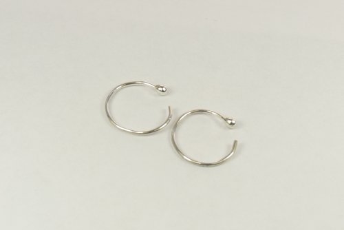 Nose Ring,  Sterling Silver Ring,Ball End nose ring ,20 gauge wire