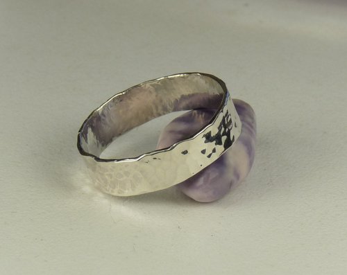 Wedding Ring,Thumb Ring,Silver Band,Sterling Silver Band,Hammered ring