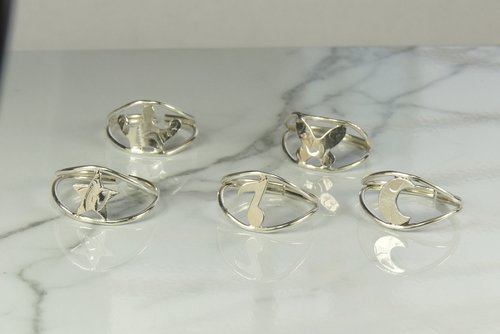 Midi Ring orToe Ring, adjustable Ring,  Sterling Silver Midi Ring, Crescent Moon, Heart, Butterfly,Star