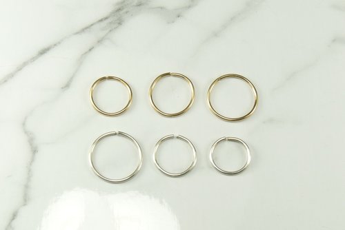 Hoop Earrings, One Pair, Sterling Silver or Gold Filled earrings-20 gauge, Small Hoops