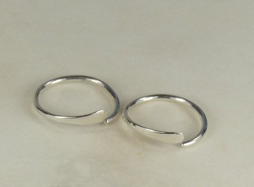 Sleeper Earrings, Tiny Hoops,Sterling Silver Hoop Earrings 20 gauge wire