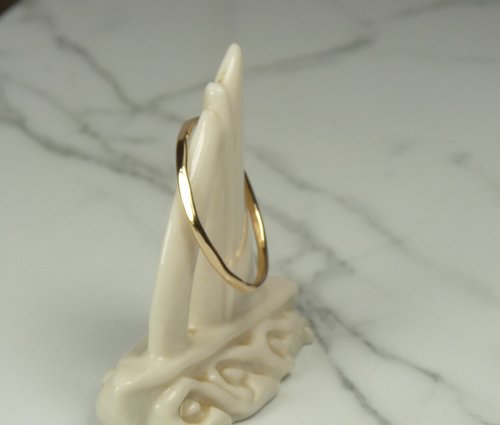 Gold Thumb ring,16 Gauge, Stacking ring, Women's Ring, G F  Faceted Ring