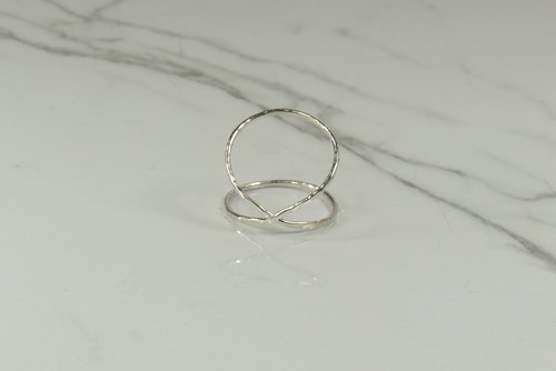 Midi Ring, X  Ring,Criss Cross,  Sterling Silver Ring, Index Finger Ring