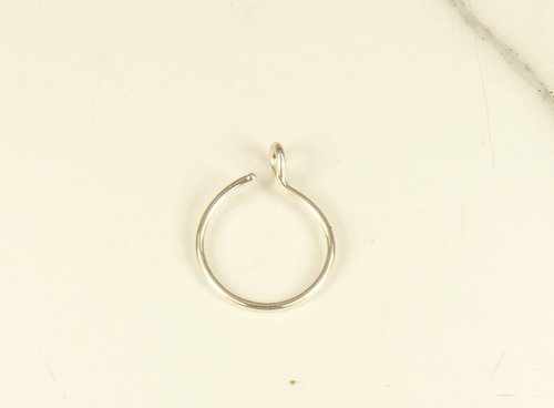 Sterling Silver Lip Ring-Faux Lip Ring-Silver Lip Ring-Fake lip Ring