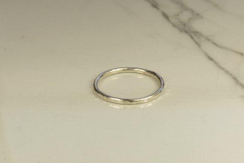 Thumb Ring-Sterling Silver ring,Hammered ring, 14 gauge