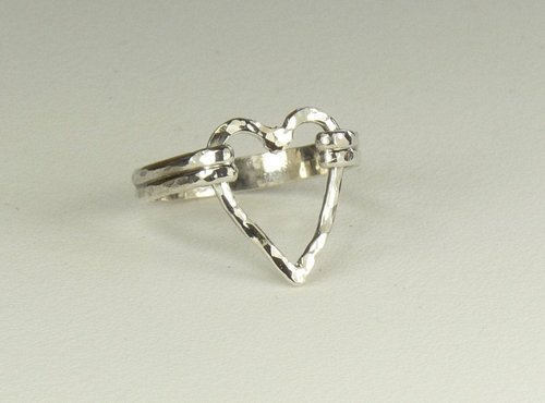 Sterling Silver Ring, Heart ring, Midi Ring, Boho Style Rings