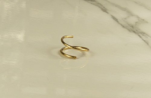 Twist Earrings,Huggies,Spirals,  Conch Piercing, Double Hoops, 20 gauge wire, Gold  or Sterling silver earrings
