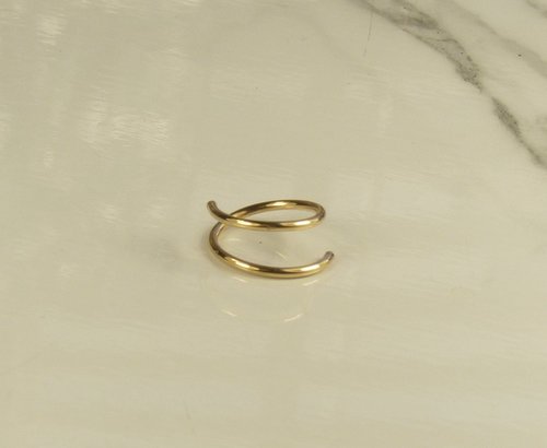 Twist Earrings,Huggies,Spirals,  Conch Piercing, Double Hoops, 20 gauge wire, Gold  or Sterling silver earrings
