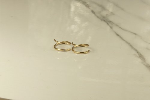Twist Earrings,Huggies,Spirals,  Conch Piercing, Double Hoops, 20 gauge wire, Gold  or Sterling silver earrings
