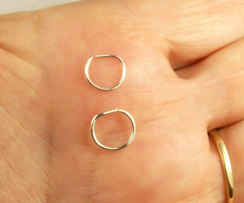 Septum Ring- Sterling Silver nose ring-22 , 20 or 18 gauge Ring-lightweight  ring ,Thin ring