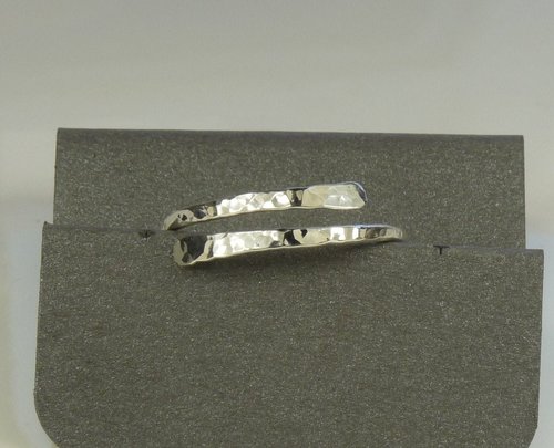 Crossover Ring,Adjustable  Ring,14 Gauge, Sterling Silver,Men's or women's Ring, Boho ring