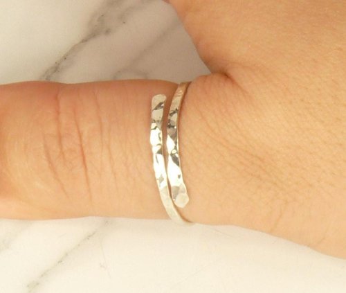 Thumb Ring, Adjustable  Ring, Bypass ring, Sterling Silver ring
