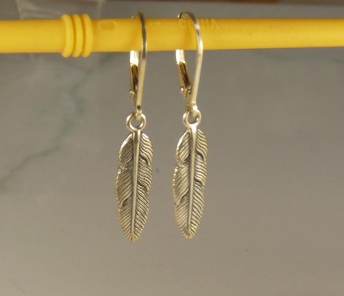 Dangle Earrings, Sterling Silver earrings, Leaf earrings