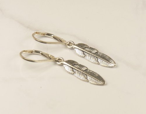 Dangle Earrings, Sterling Silver earrings, Leaf earrings