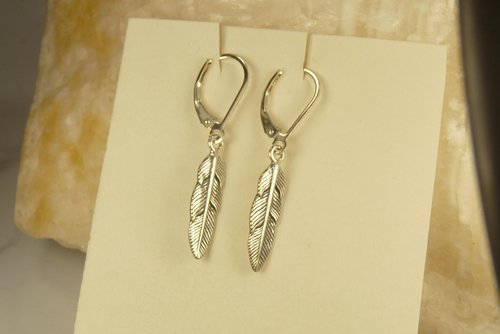 Dangle Earrings, Sterling Silver earrings, Leaf earrings