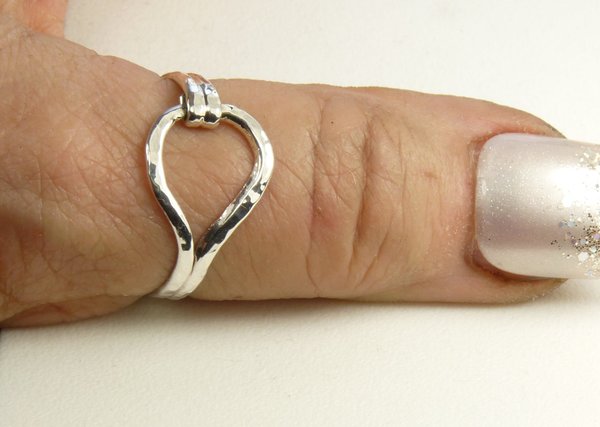 Thumb Ring for Men or Women//  Sterling SilverRing/Thumb Rings,Boho Style Rings,Pear Ring