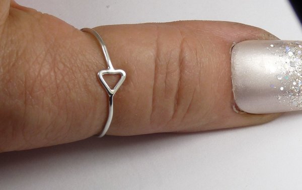 Triangle ring, Minimal Ring ,Geometric Sterling Silver Ring