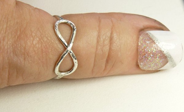 Infinity ring, Thumb Ring, Sterling Silver Midi Ring