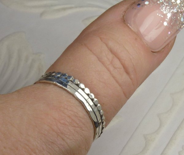 Thumb Ring, 3 Wire ring, Sterling Silver ring,  Midi Ring,Boho Style Rings