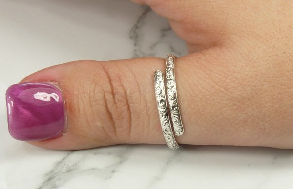 Thumb ring,Wrap around ring, Sterling Silver Ring