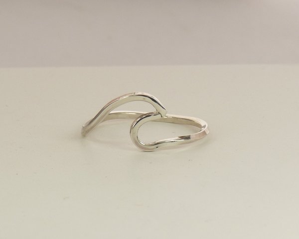 Wave Ring, Midi ring,Sterling Silver